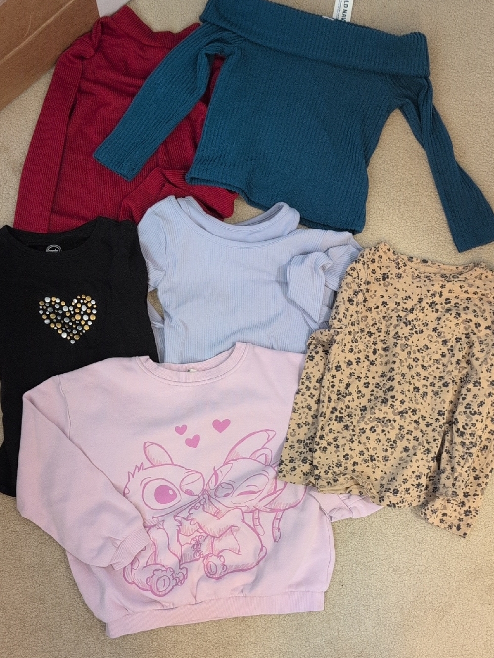 Amazing deal: Bundle Of Girls Size 5 And 6 Long-Sleeve Tops